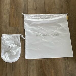 Michael Kors White Dust Bags Duo